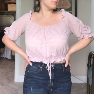 Pink Free People Crop Top
